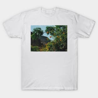 Tropical Orange Flowers T-Shirt